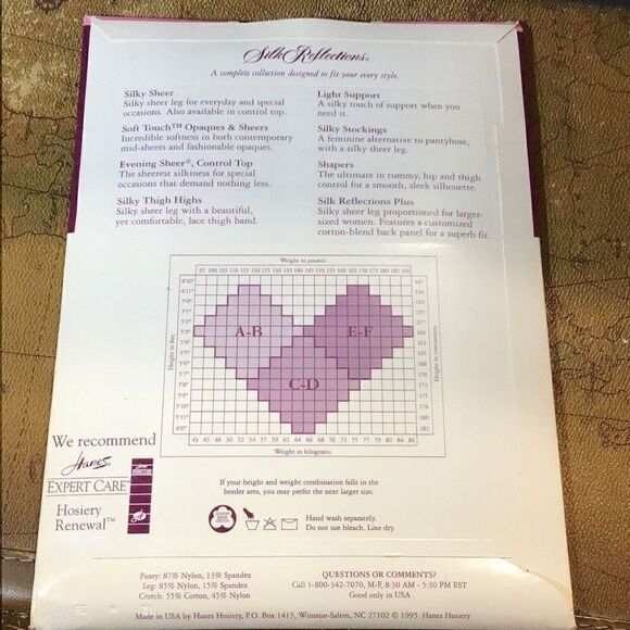 Hanes Silk Reflections pantyhose Forrest green size CD - Picture 5 of 5